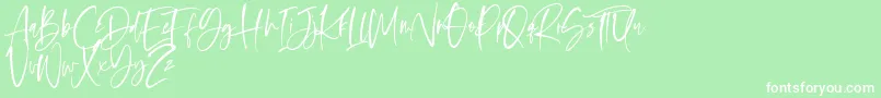 Oliver Notes Font – White Fonts on Green Background