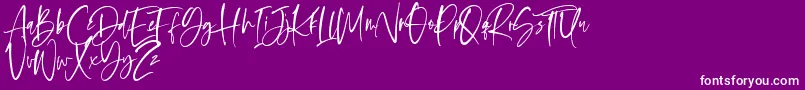 Oliver Notes Font – White Fonts on Purple Background