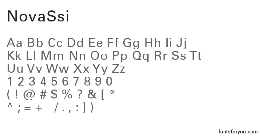 Schriftart NovaSsi – Alphabet, Zahlen, spezielle Symbole