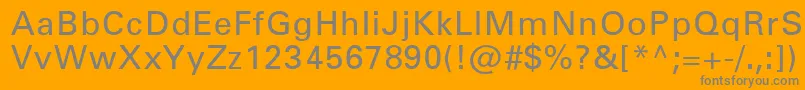 フォントNovaSsi – オレンジの背景に灰色の文字