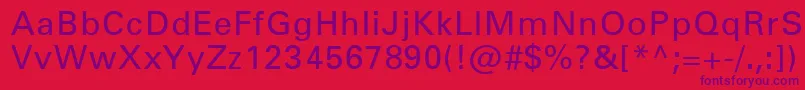 NovaSsi Font – Purple Fonts on Red Background