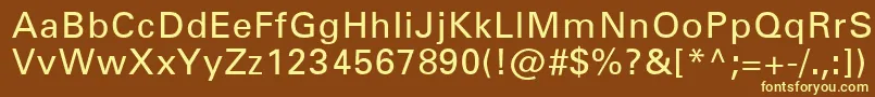 NovaSsi Font – Yellow Fonts on Brown Background