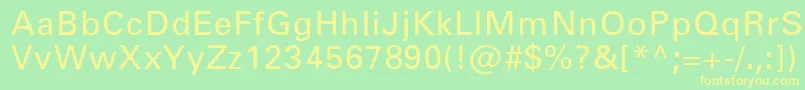 NovaSsi Font – Yellow Fonts on Green Background
