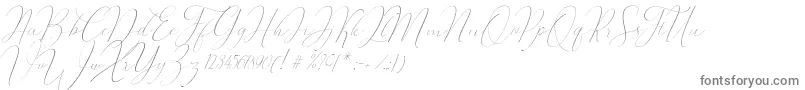 Oliverra-fontti – harmaat kirjasimet valkoisella taustalla