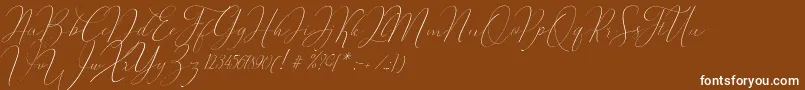 Oliverra Font – White Fonts on Brown Background