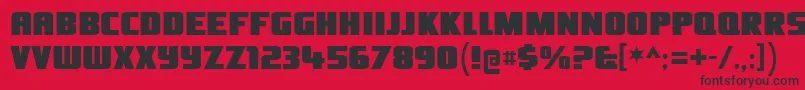 olivers barney Font – Black Fonts on Red Background