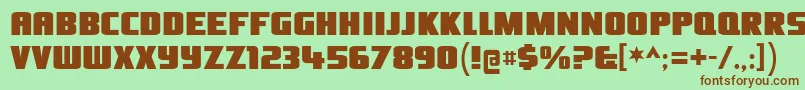 olivers barney Font – Brown Fonts on Green Background