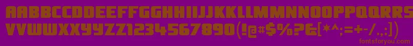 olivers barney Font – Brown Fonts on Purple Background