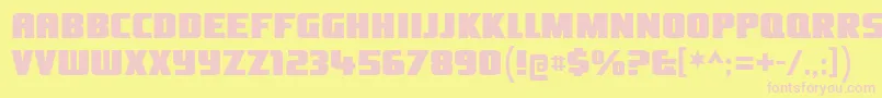 olivers barney Font – Pink Fonts on Yellow Background