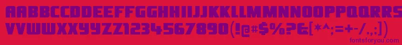 olivers barney Font – Purple Fonts on Red Background
