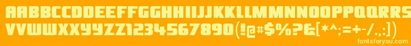 olivers barney Font – Yellow Fonts on Orange Background