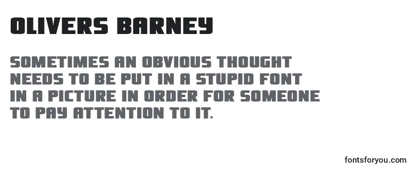 Review of the Olivers barney Font