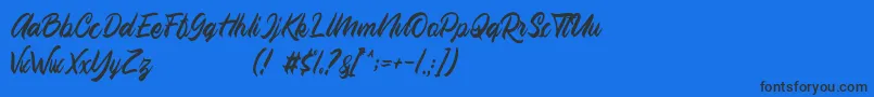 More about Olivia Demo Font Olivia Demo Font – Black Fonts on Blue Background