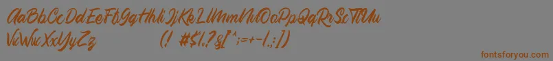 Подробнее о шрифте Olivia Demo Шрифт Olivia Demo – коричневые шрифты на сером фоне