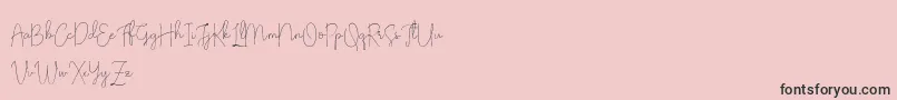 fuente Olivia Demo – Fuentes Negras Sobre Fondo Rosa