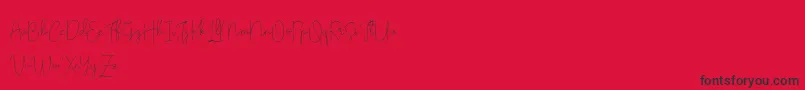 Olivia Demo Font – Black Fonts on Red Background