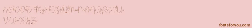 Подробнее о шрифте Olivia Demo Шрифт Olivia Demo – коричневые шрифты на розовом фоне