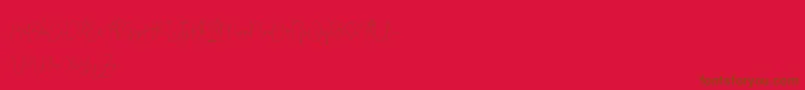 Olivia Demo-Schriftart – Braune Schriften auf rotem Hintergrund