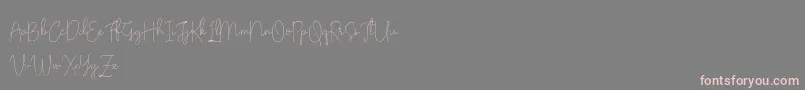Olivia Demo Font – Pink Fonts on Gray Background