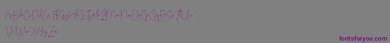 Шрифт Olivia Demo – фиолетовые шрифты на сером фоне