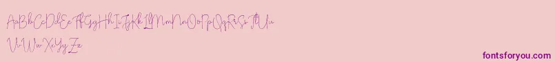 Olivia Demo Font – Purple Fonts on Pink Background