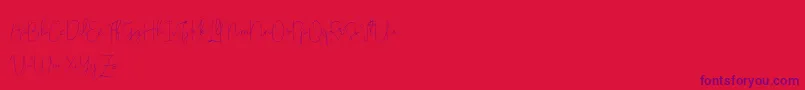 Olivia Demo Font – Purple Fonts on Red Background