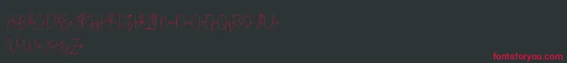 Olivia Demo Font – Red Fonts on Black Background
