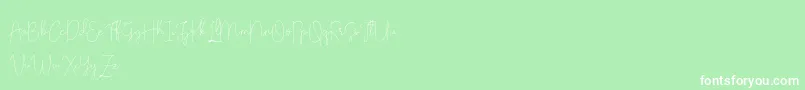 Olivia Demo Font – White Fonts on Green Background