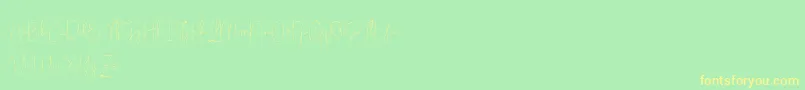 Olivia Demo-Schriftart – Gelbe Schriften auf grünem Hintergrund