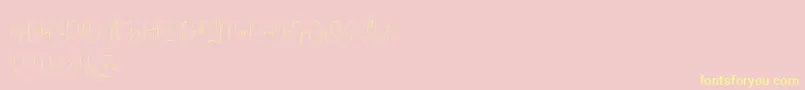 Olivia Demo-Schriftart – Gelbe Schriften auf rosa Hintergrund