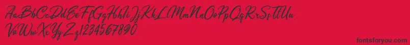 Olivia Dhorgent Font – Black Fonts on Red Background