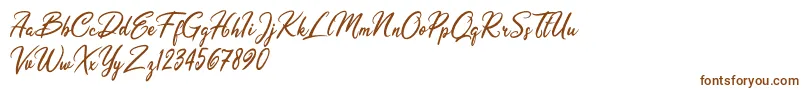 Czcionka Olivia Dhorgent – brązowe czcionki na białym tle