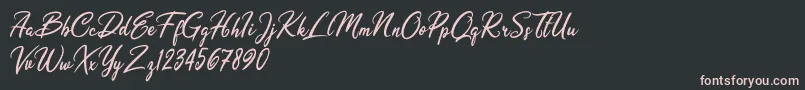 Olivia Dhorgent Font – Pink Fonts on Black Background