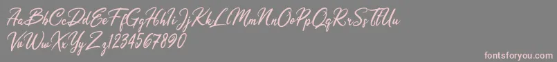 Olivia Dhorgent Font – Pink Fonts on Gray Background