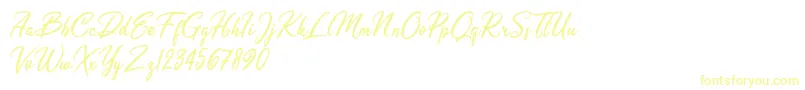 Шрифт Olivia Dhorgent – жёлтые шрифты