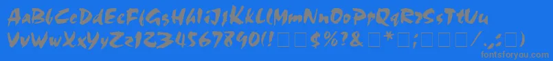 Olivia-Schriftart – Graue Schriften auf blauem Hintergrund