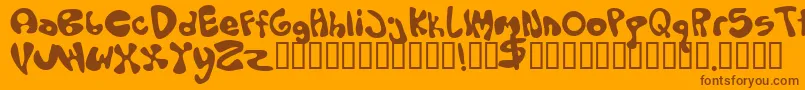 OLOPUS Font – Brown Fonts on Orange Background