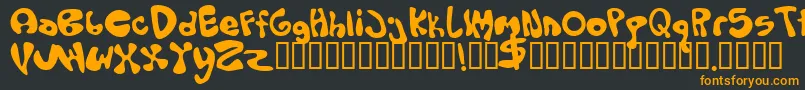 フォントOLOPUS – 黒い背景にオレンジの文字