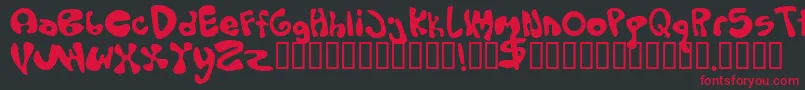 OLOPUS Font – Red Fonts on Black Background