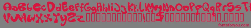 OLOPUS Font – Red Fonts on Gray Background