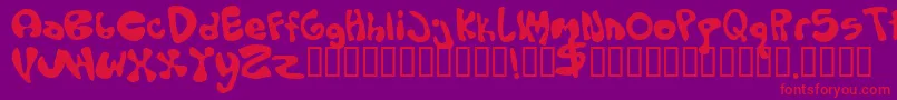 OLOPUS Font – Red Fonts on Purple Background