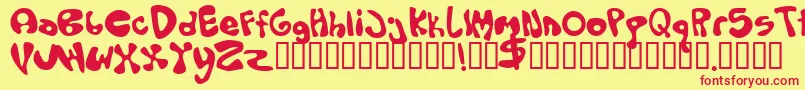 OLOPUS Font – Red Fonts on Yellow Background
