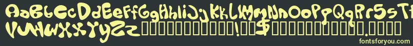 フォントOLOPUS – 黒い背景に黄色の文字