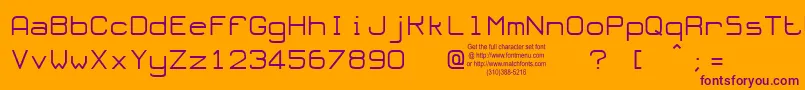 OLORT   -fontti – violetit fontit oranssilla taustalla