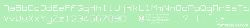 OLORT    Font – White Fonts on Green Background