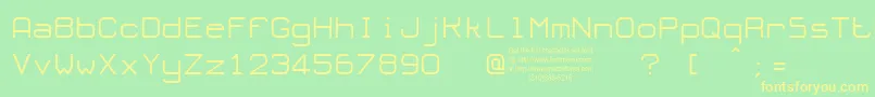 OLORT    Font – Yellow Fonts on Green Background