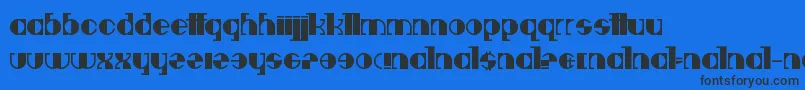 Deavantgar Font – Black Fonts on Blue Background