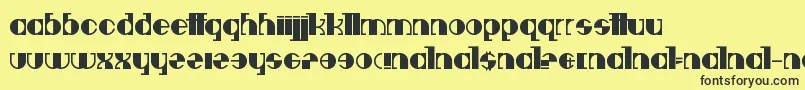 Deavantgar Font – Black Fonts on Yellow Background