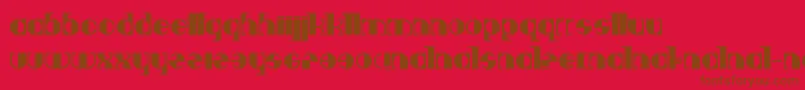 Czcionka Deavantgar – brązowe czcionki na czerwonym tle