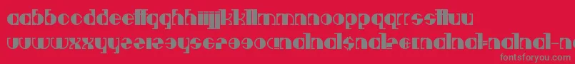 Deavantgar-Schriftart – Graue Schriften auf rotem Hintergrund